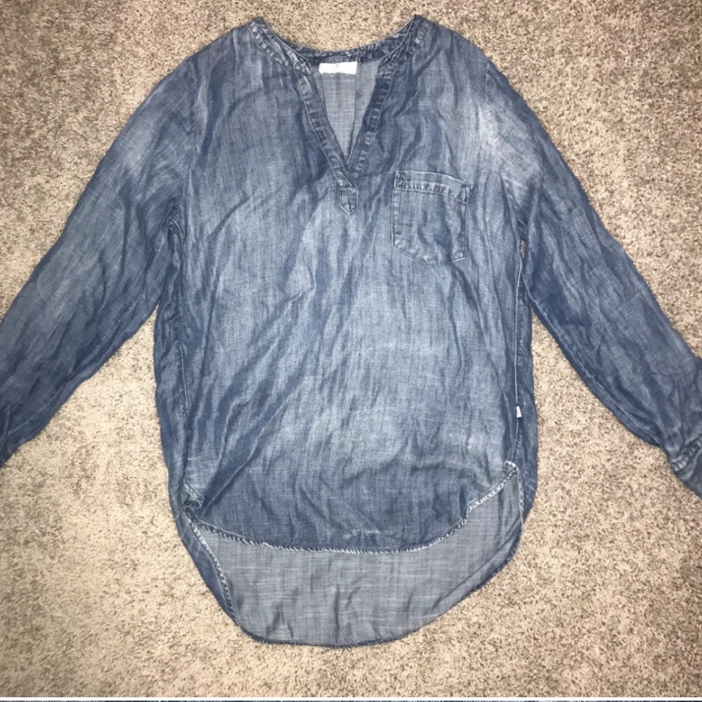Soft denim oversizing pullover